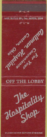 Matchbook Cover - Aultman Hospital gift shop Canton OH