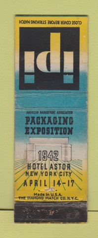 Matchbook Cover - 1942 Packaging Expo New York City WEAR