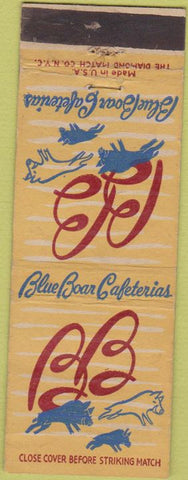 Matchbook Cover - Blue Boar Cafeterias Cleveland OH Memphis