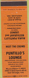 Matchbook Cover - Puntillo's Lounge East Chicago IN Highland