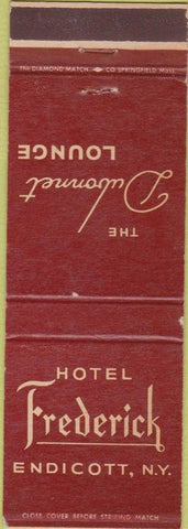 Matchbook Cover - Hotel Frederick Endicott NY