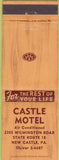 Matchbook Cover - Castle Motel New Castle PA WEAR