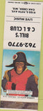 Matchbook Cover - Bill's C and L Club Oak Creek WI