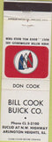Matchbook Cover - Cook Buick Arlington Heights IL