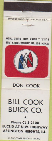 Matchbook Cover - Cook Buick Arlington Heights IL