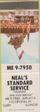 Matchbook Cover - Neal's Standard oil gas Cary IL
