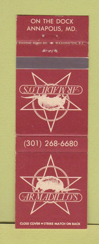 Matchbook Cover - Armadillo's Annapolis MD
