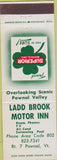 Matchbook Cover - Ladd Brook Motor Inn Pownal VT