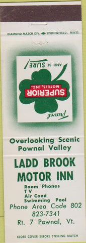 Matchbook Cover - Ladd Brook Motor Inn Pownal VT