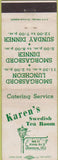 Matchbook Cover - Karen's Sweish Tea Room Geneva IL WORN