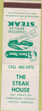Matchbook Cover - Steak House Lincoln NE