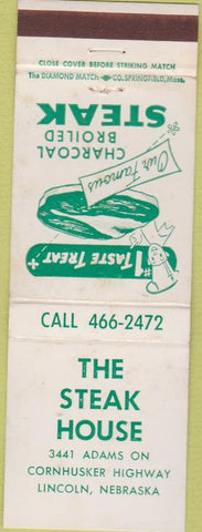 Matchbook Cover - Steak House Lincoln NE