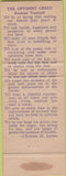 Matchbook Cover - Optimist International Convention Washington DC 1953