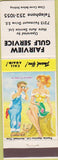 Matchbook Cover - Fairview Gulf oil gas Canada hillbilly