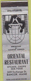 Matchbook Cover - Oriental Restaurant Bangor ME Chinese food