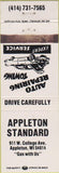 Matchbook Cover - Appleton Standard oil gas WI