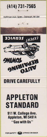 Matchbook Cover - Appleton Standard oil gas WI