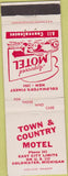Matchbook Cover - Town  and  Country Motel Coldwater MI