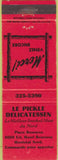 Matchbook Cover - Le Pickle Deli Montreal Nord