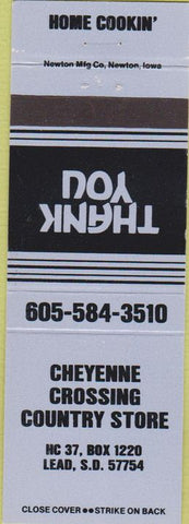 Matchbook Cover - Cheynne Crossing Lead SD
