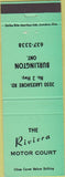 Matchbook Cover - Riviera Motor Court Burlington ON