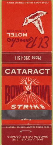 Matchbook Cover - El Rancho Motel Niagara Falls Canada