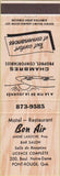 Matchbook Cover - Bon Air Pont Rouge QC Bar