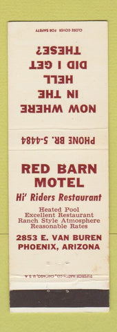 Matchbook Cover - Red Barn Motel Phoenix AZ