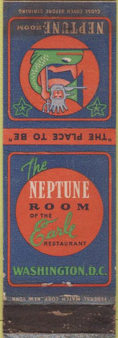 Matchbook Cover - Neptune Room Washington DC WORN
