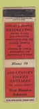 Matchbook Cover - 20th Century Tourist Cottages West Memphis AR WEAR
