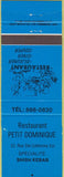 Matchbook Cover - Petit Dominique Restaurant Rue Ste Catherine