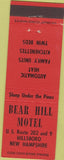 Matchbook Cover - Bear Hill Motel Hillsboro NH