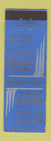 Matchbook Cover - 1405 Club Oakland CA Harrison Tavern WEAR