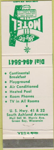 Matchbook Cover - Sky Lit Motel Green Bay WI