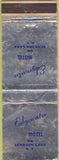 Matchbook Cover - Edgewater Motel Schroom Lake NY WORN