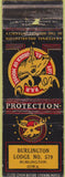 Matchbook Cover - Elks Lodge Burlington IA WORN