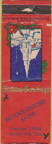 Matchbook Cover - Brooks Oxford Baths Beverly Hills CA