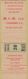 Matchbook Cover - Bar El Barrio Hotel Rio Monterrey Mexico WEAR