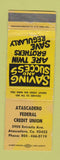Matchbook Cover - Atascadero Federal Credit Union CA WEAR
