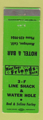 Matchbook Cover - 3F Line Shack Water Hole Montague CA