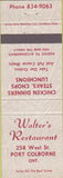 Matchbook Cover - Walter's Restaurant Port Colborne ON