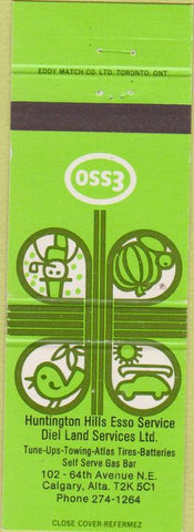 Matchbook Cover - Esso Oil Gas Calgary Alberta