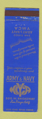 Matchbook Cover - Army and Navy YMCA San Diego CA