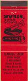 Matchbook Cover - Flaming Steer Steaks Niagara Falls ON