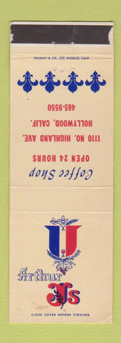 Matchbook Cover - Arthur J's Coffee Shop Hollywood CA WEAR