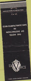 Matchbook Cover - DaVinci Hotel San Juan Puerto Rico
