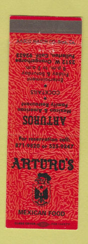 Matchbook Cover - Arturo's Mexican Food Fullerton CA
