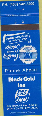 Matchbook Cover - Black Gold Inn Drayton Valley Alberta