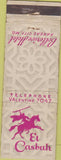 Matchbook Cover - El Casbah Bellerive Hotel Kansas City MO  WORN