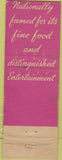 Matchbook Cover - El Casbah Bellerive Hotel Kansas City MO  WORN